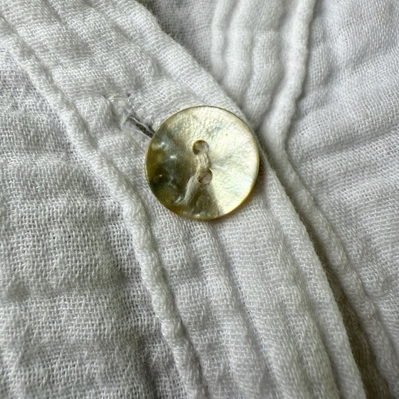 Tempo Paris Blouse White Gauzy Oversized Peasant Top Sz S High/lo Minimalist - Picture 5 of 8